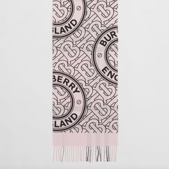 Reversible Check and Monogram Cashmere Scarf - Picture 1 of 4